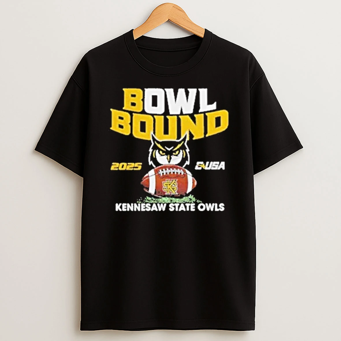 Kennesaw State Owls Football Bowl Bound 2025 Usa Cartoon Shirts