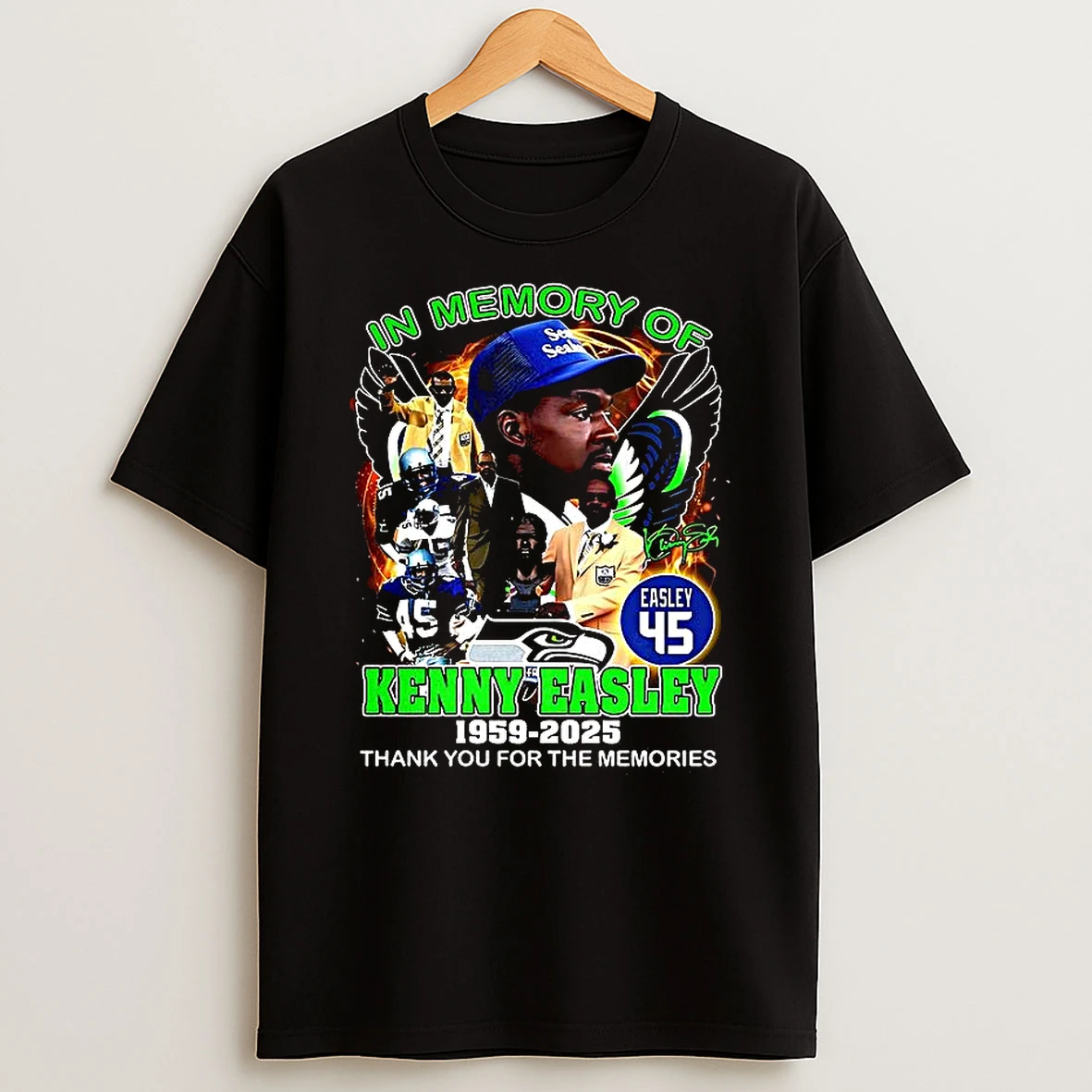 Kenny Easley Seattle Seahawks Football 1959 2025 Forever In Our Hearts Signature Shirts