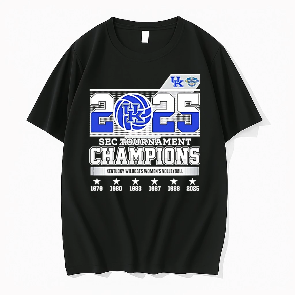 Kentucky Wildcats 2025 Womens Volleyball Sec Tournament Champions 5 Time Shirts