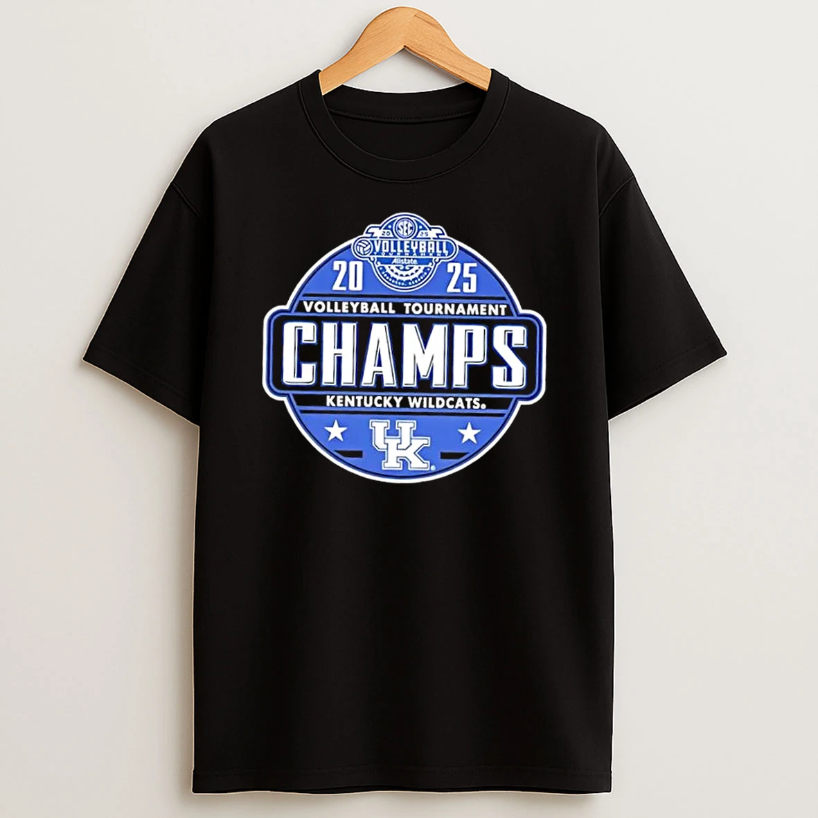 Kentucky Wildcats Blue 2025 Sec Volleyball Tournament Champions Shirts