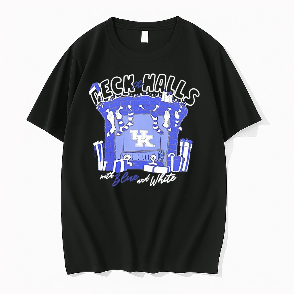 Kentucky Wildcats Deck The Halls With Blue And White Christmas Shirts