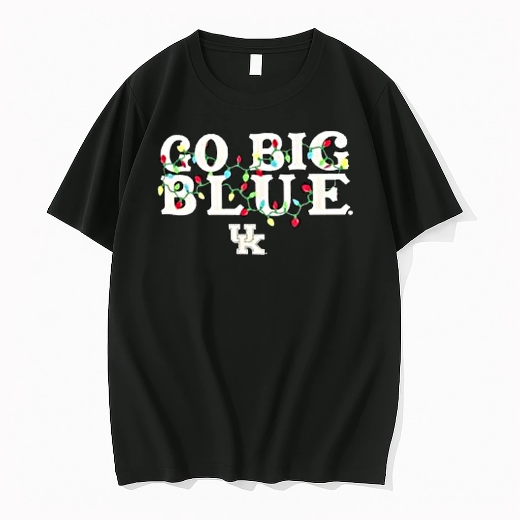 Kentucky Wildcats Go Big Blue String Lights Christmas 2025 Shirts