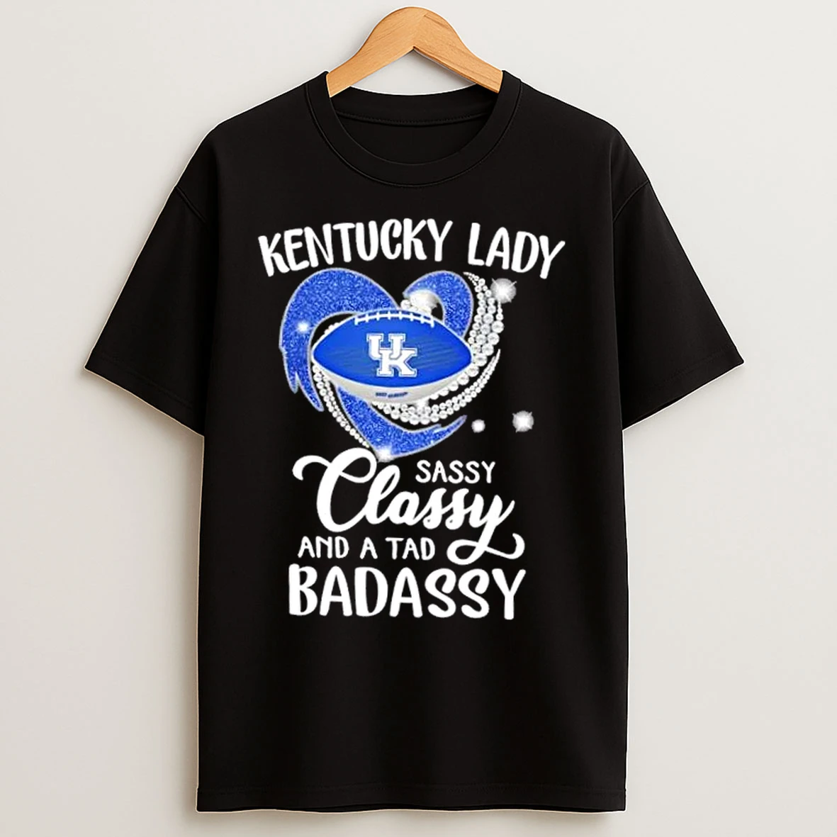 Kentucky Wildcats Lady Sassy Classy And A Tad Badassy Diamond Heart T Shirts