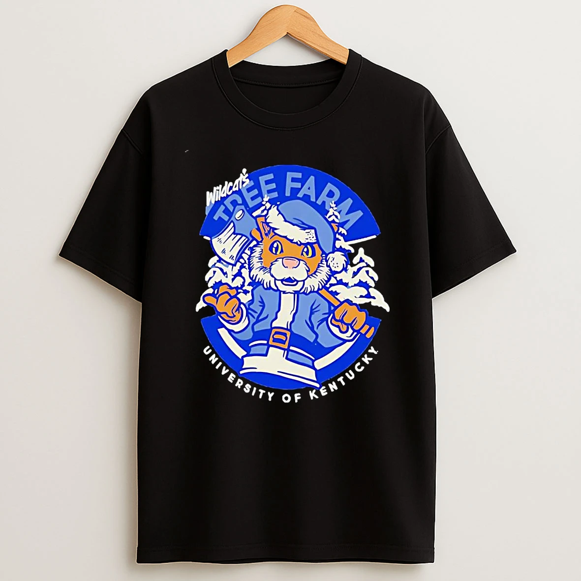 Kentucky Wildcats Mascot Santa Tree Farm Christmas Shirts