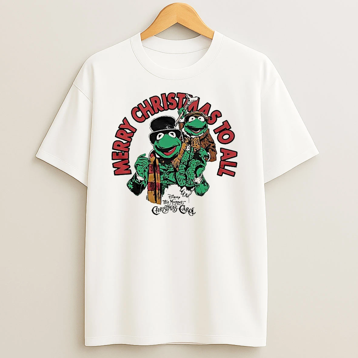 Kermit The Frog And Robin The Frog Muppets Merry Christmas To All T Shirts