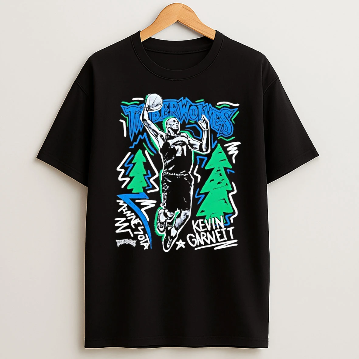 Kevin Garnett Minnesota Timberwolves Basketball Hardwood Shirts