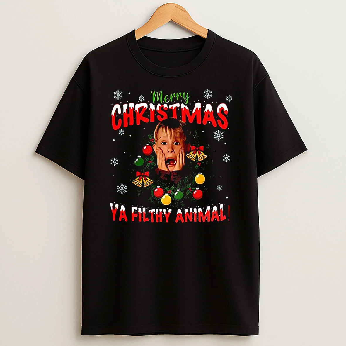 Kevin Home Alone Merry Christmas Ya Filthy Animal Meme Ugly Shirts