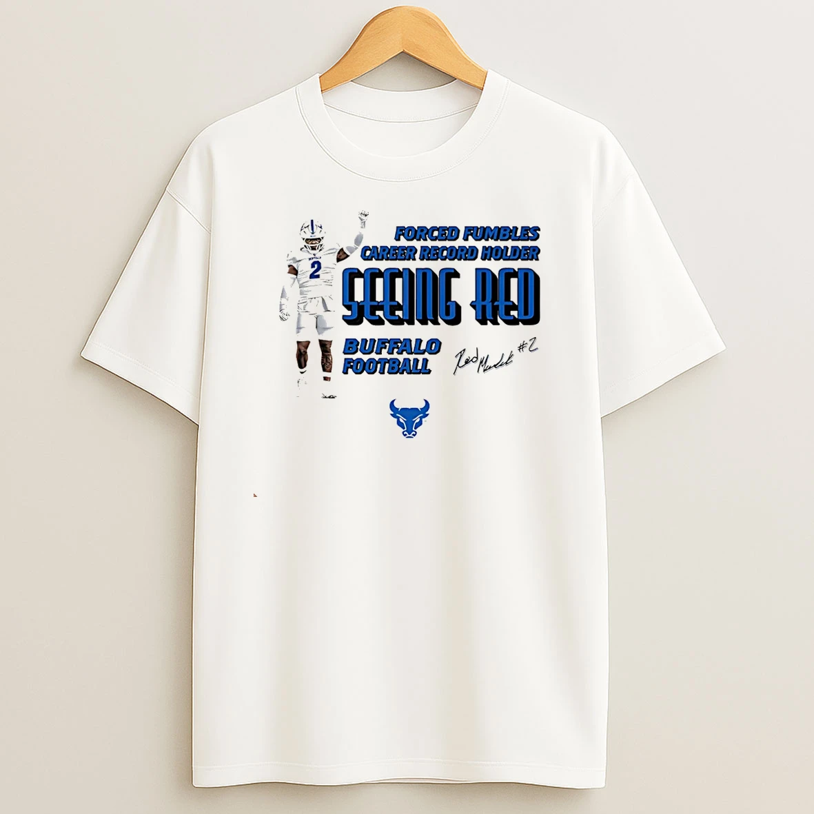 Khalil Murdock Buffalo Bulls Football Forced Fumbles Career Record Holder Seeing Red Christmas T Shirts