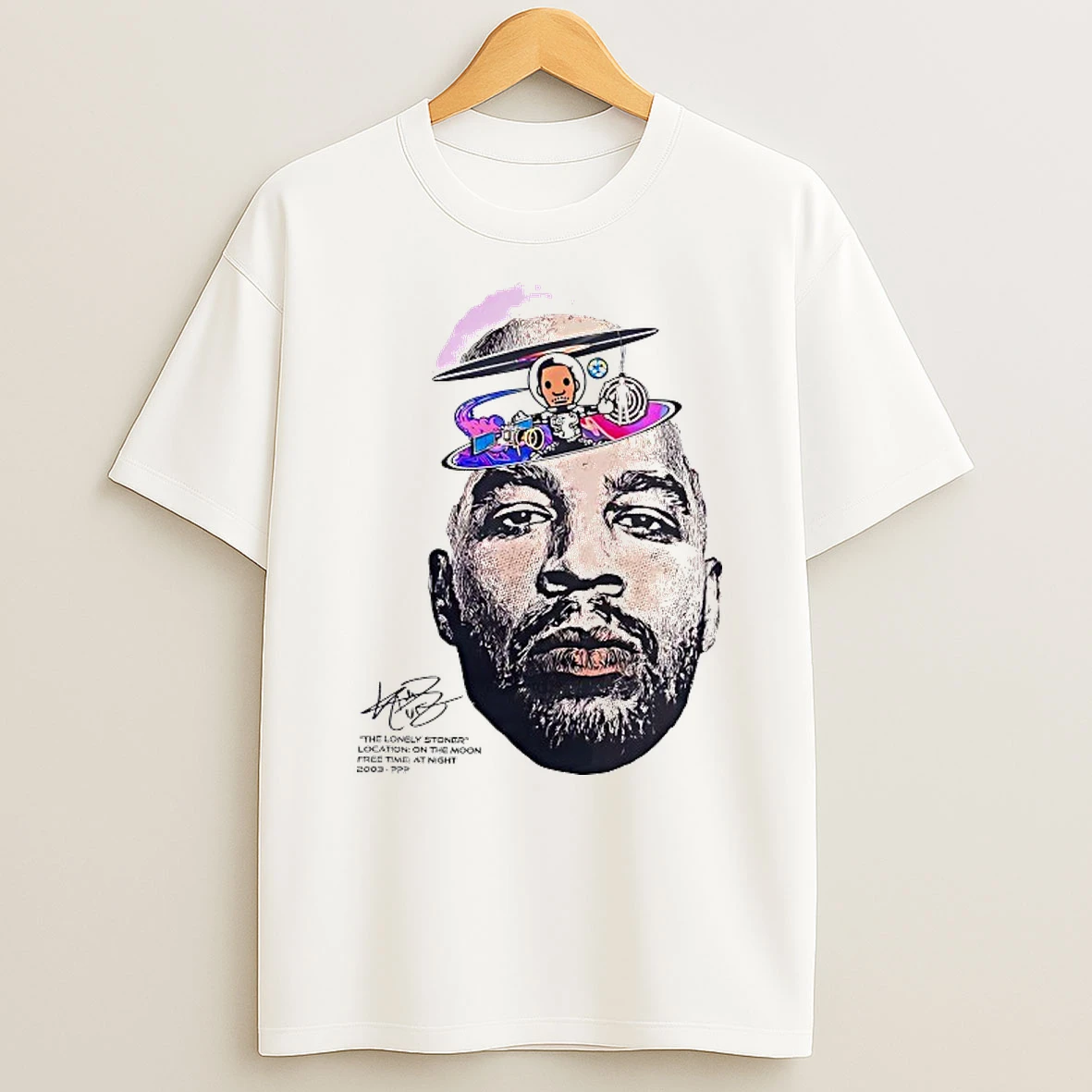 Kid Cudi The Lonely Stoner Location On The Moon Free Time At Night 2003 Shirts