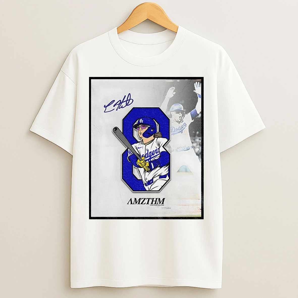 Kike Hernandez 8 Amzthm Los Angeles Dodgers Mlb Baseball Players 2025 Signature T Shirts