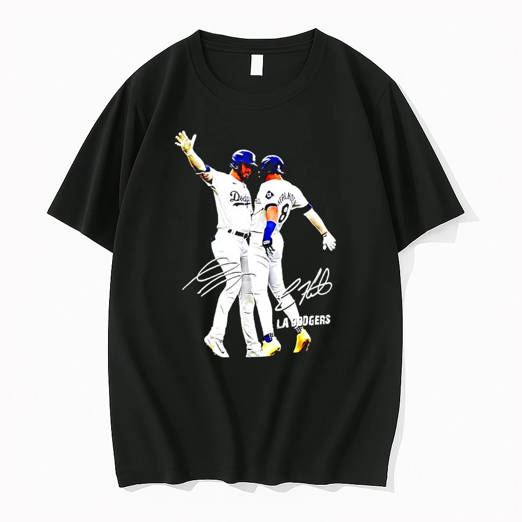 Kike Hernandez And Gavin Lux Funny Celebartion Los Angeles Baseball Signatures Shirts