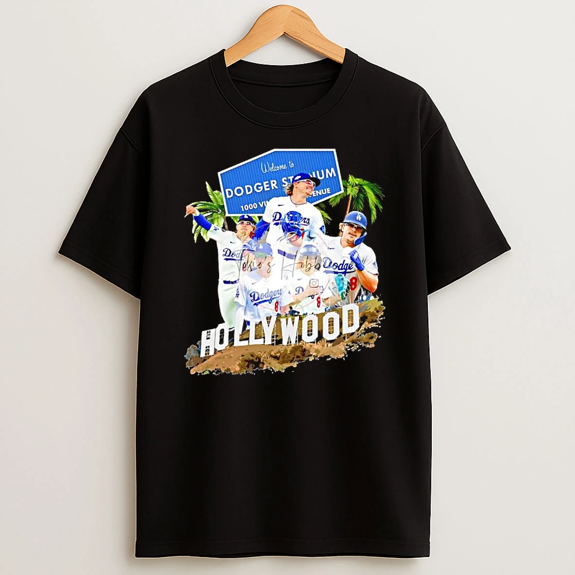 Kike Hernandez Welcome To Dodger Stadium Hollywood Los Angeles Baseball Shirts