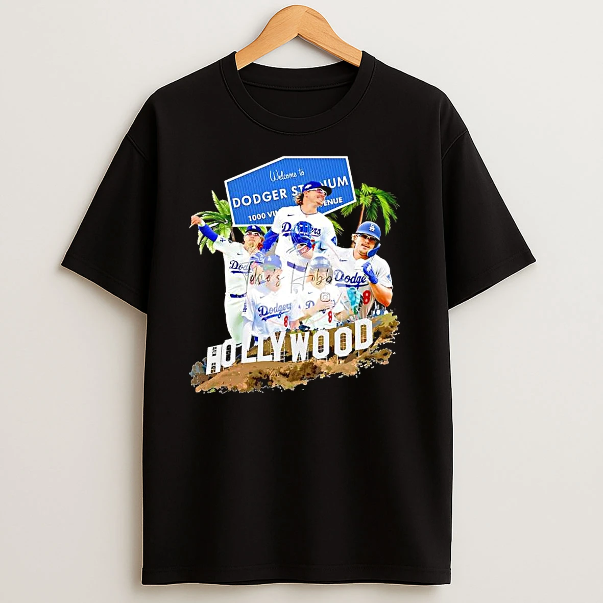 Kike Hernandez Welcome To Dodger Stadium Hollywood Los Angeles Baseball T Shirts