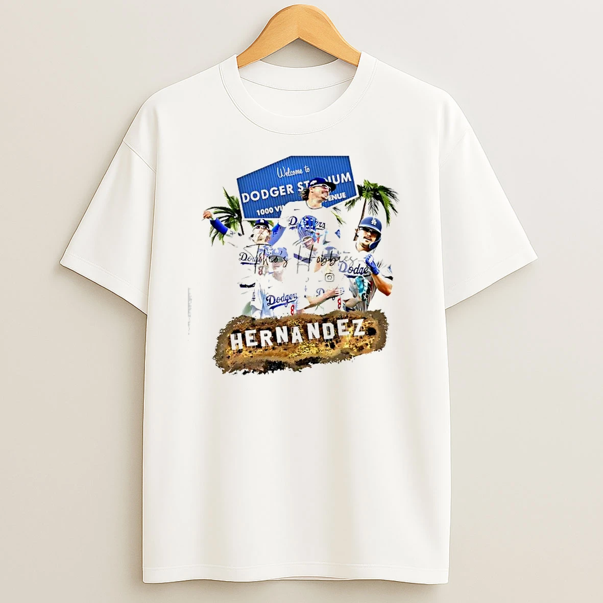 Kike Hernandez Welcome To Dodger Stadium Los Angeles Baseball T Shirts