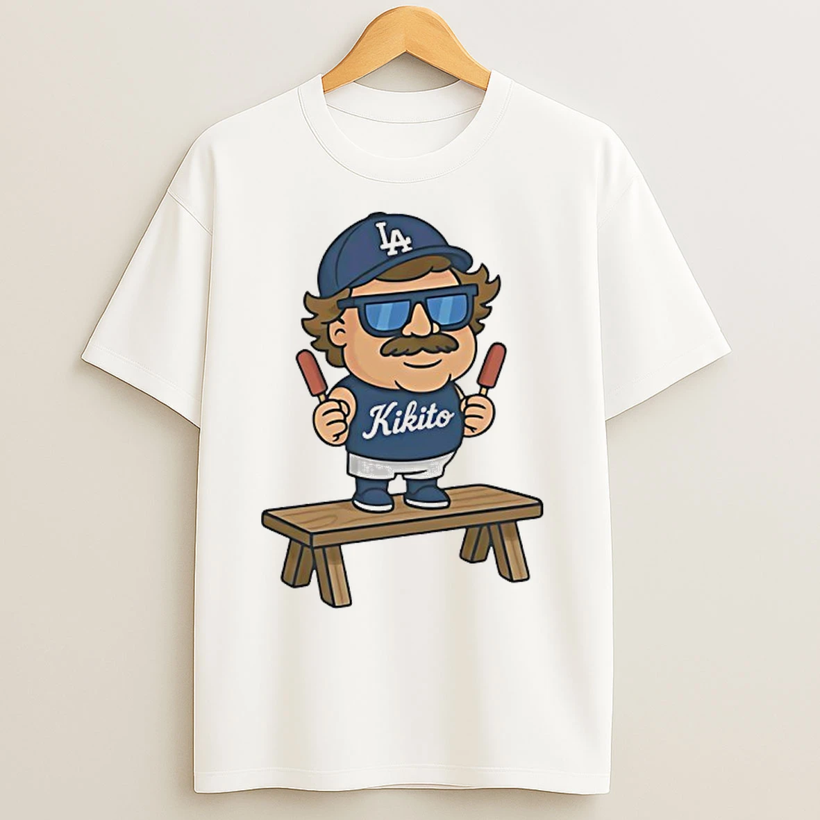 Kikito Popsicles Kike Hernandez Los Angeles Dodgers Cartoon T Shirts