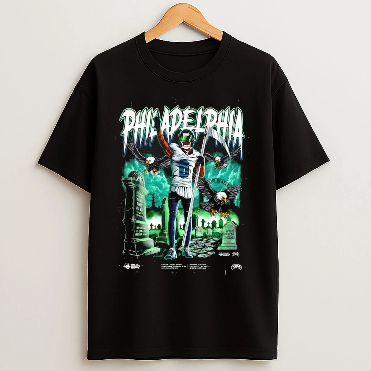 Kim Reaper Your Time Is Up Philadelphia Eagles Graphic T Shirts
