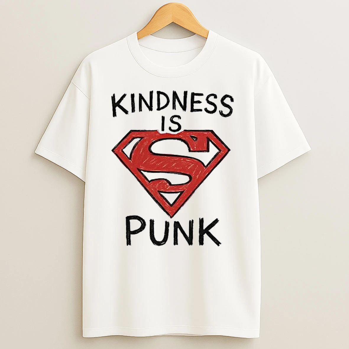Kindness Is Punk Superman Shirts