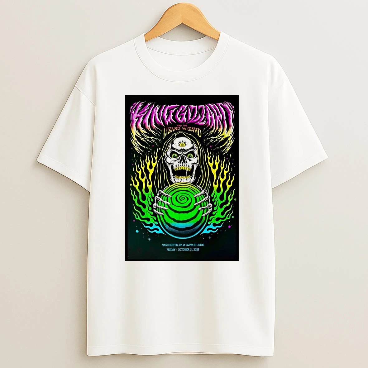 King Gizzard And The Lizard Wizard October 31 2025 Manchester Uk At Aviva Studios Shirts