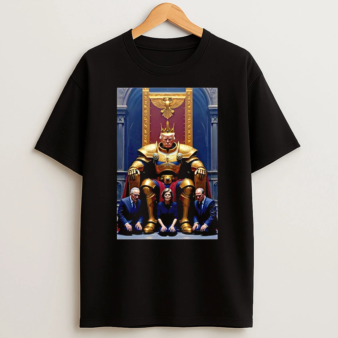 King Trump With Chuck Schumer And Other Politicians Kneeling Shirts