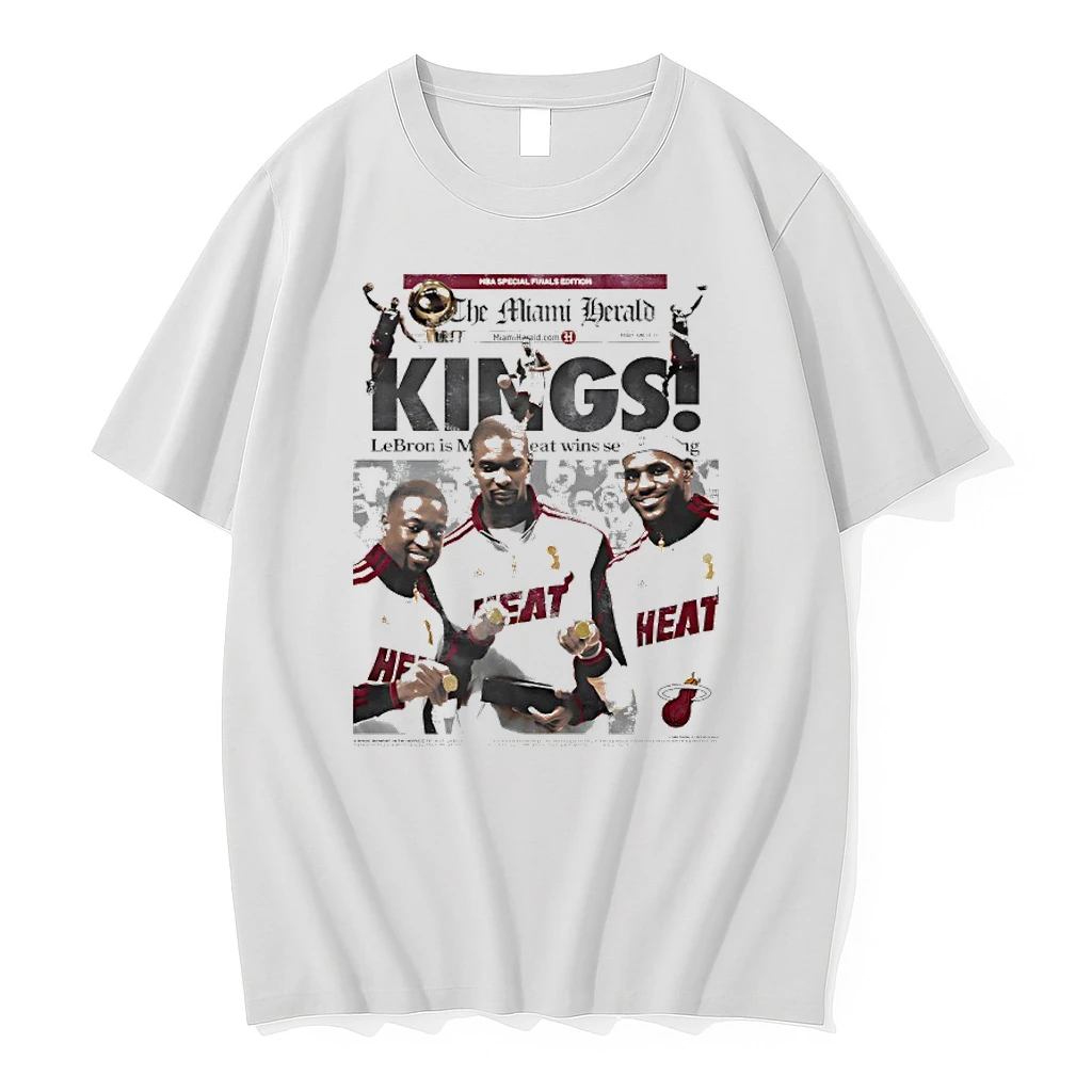 Kings Of Miami Heat Lebron Wadeand Bosch Shirts