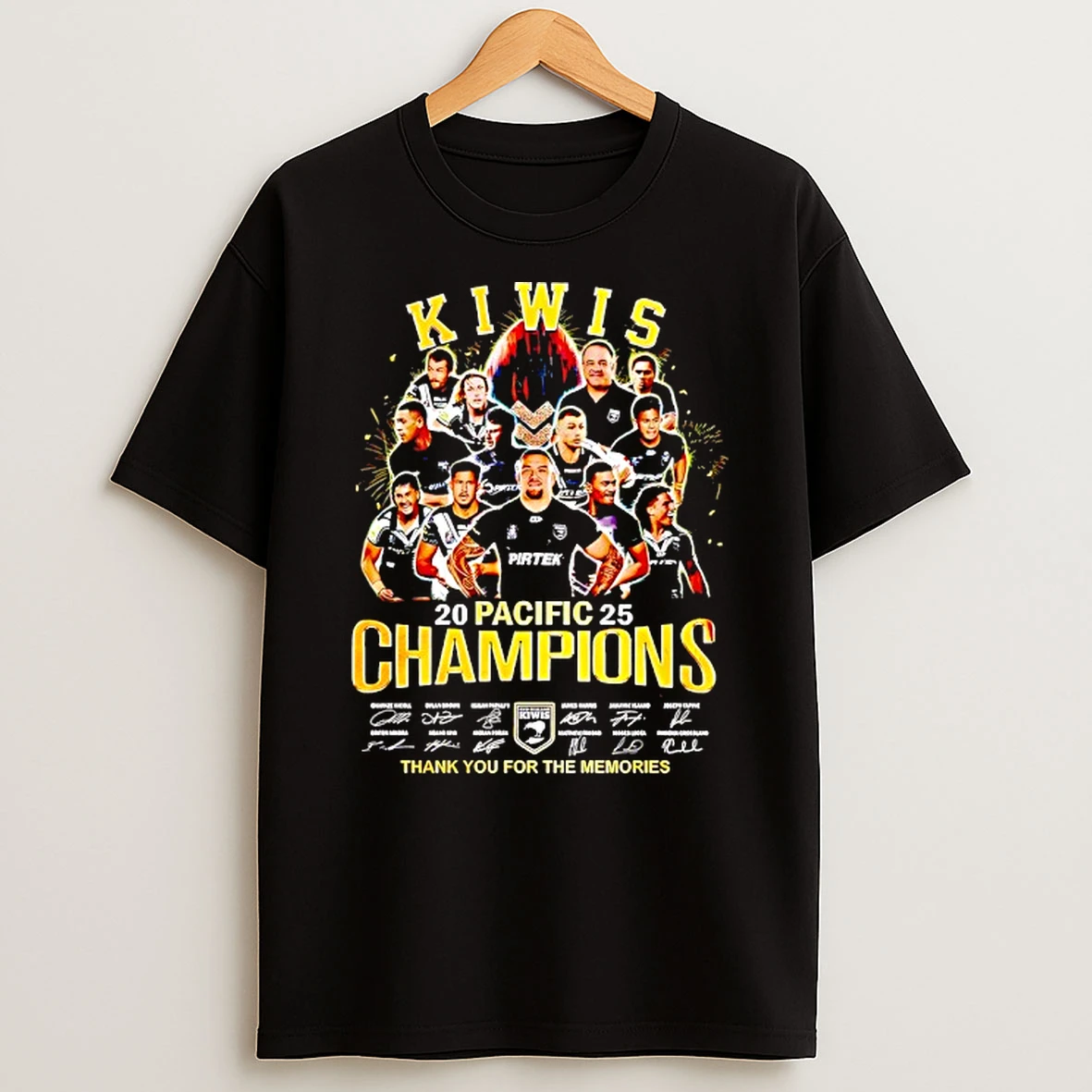 Kiwis Pacific 2025 Champions Thank You For The Memories Shirts