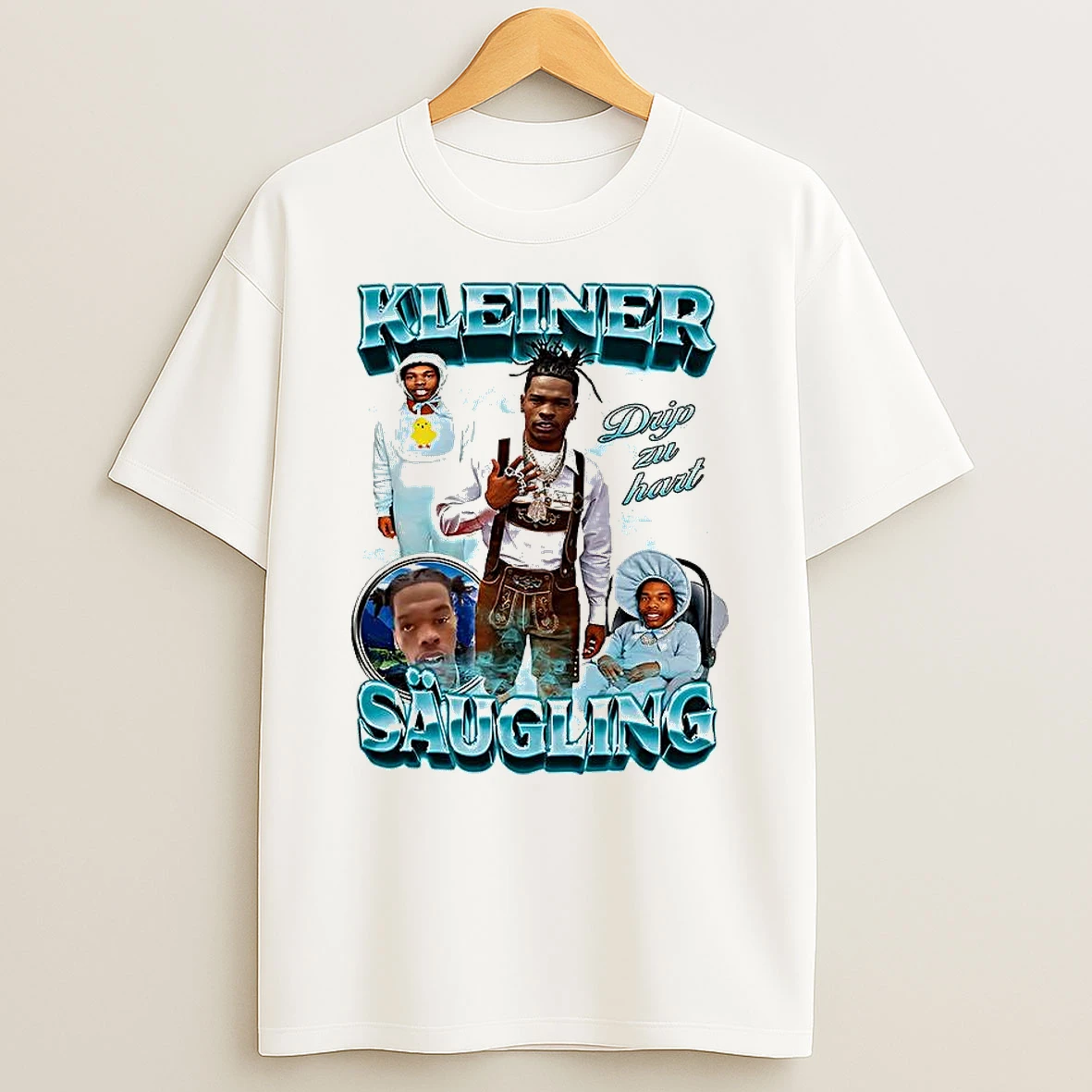 Kleiner Saugling Drip Zu Heart Collage 90s Vintage Shirts