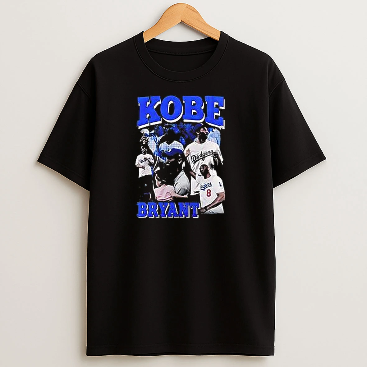 Kobe Bryant Los Angeles Dodgers Baseball Graphic Retro T Shirts