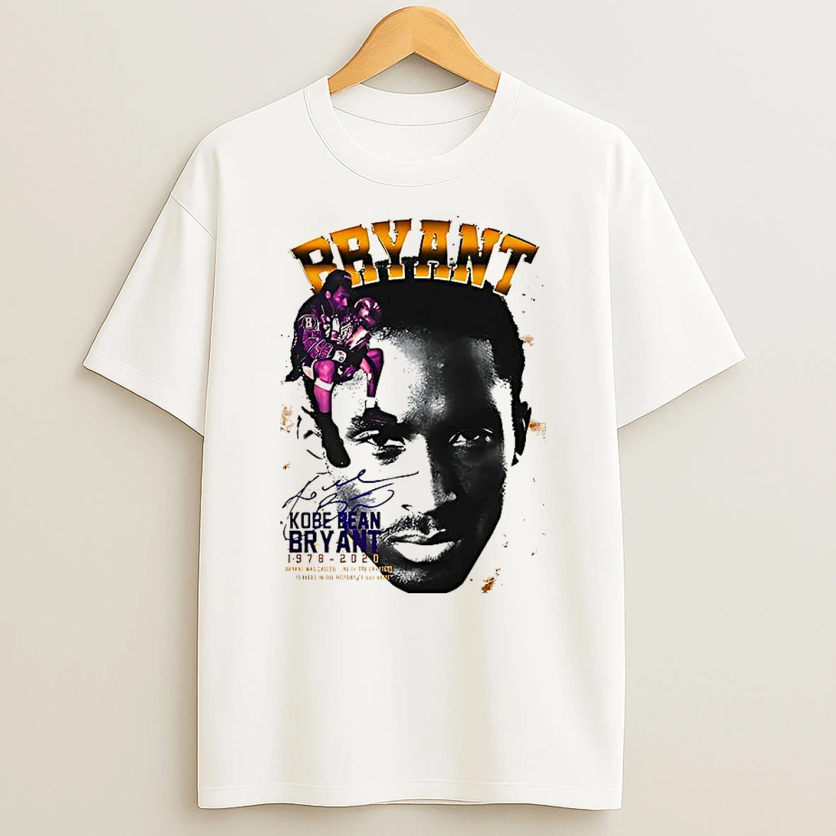 Kobe Bryant Los Angeles Lakers Basketball Tribute Signature Vintage Shirts