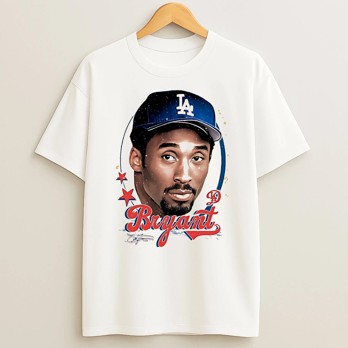 Kobe Bryant Portrait Los Angeles Dodgers Shirts