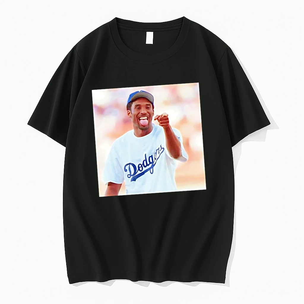 Kobe Bryant Wearing Los Angeles Dodgers Baseball Shirts