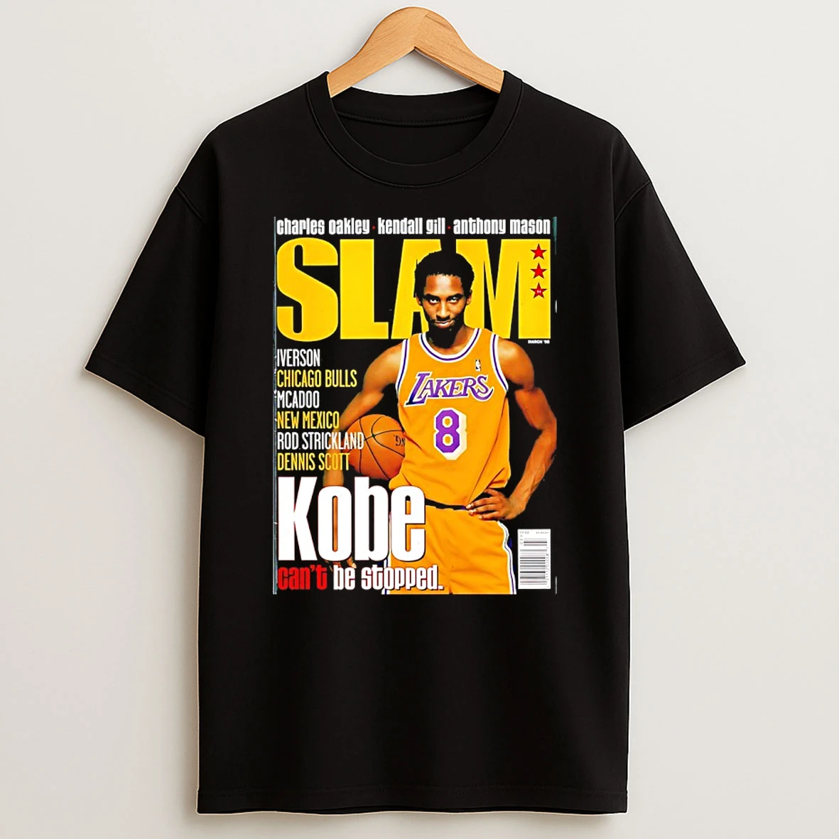 Kobe Cant Be Stopped Charles Oakley Kendall Gill Anthony Mason Slam Magazine 1998 Shirts