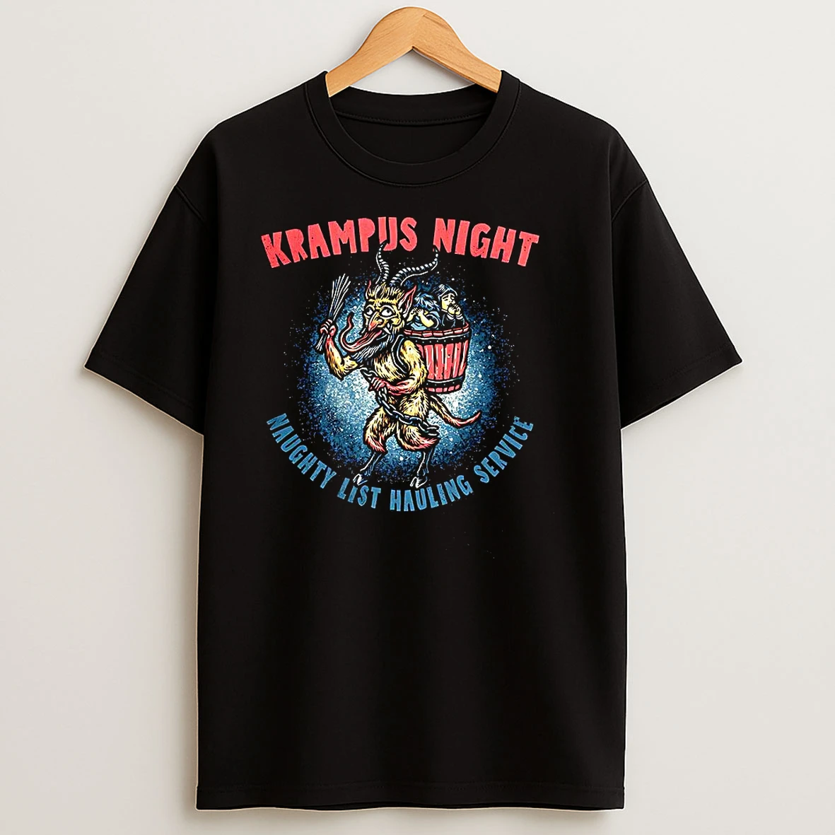 Krampus Night Naughty List Hauling Service Horror Christmas T Shirts