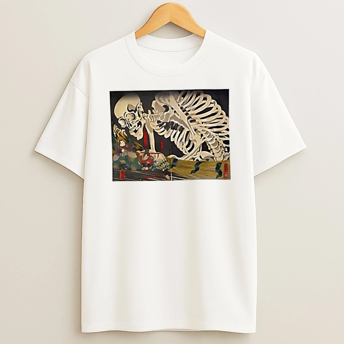 Kuniyoshis Giant Skeleton Picture Shirts