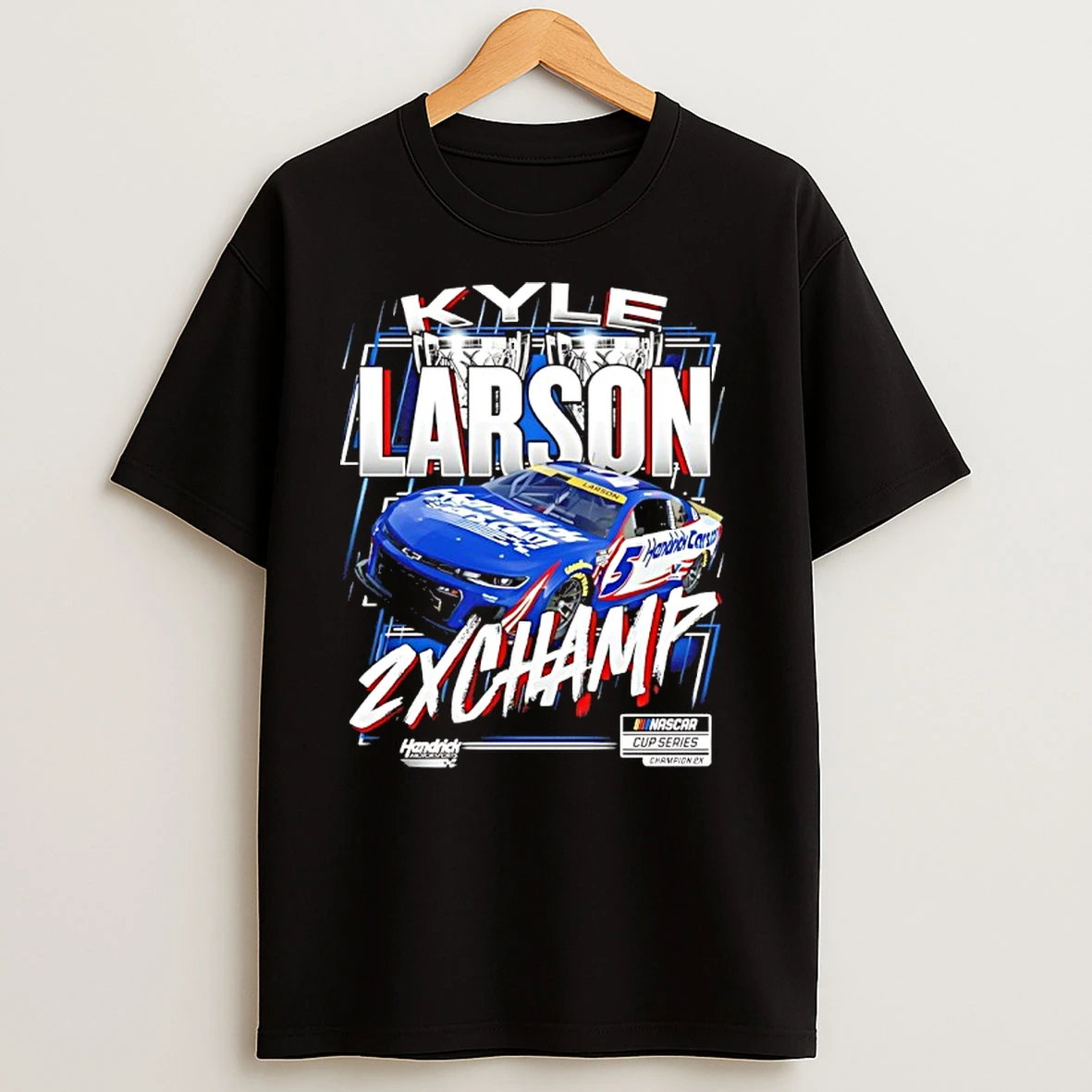 Kyle Larson 2025 Nascar Cup Series 2x Champion T Shirts