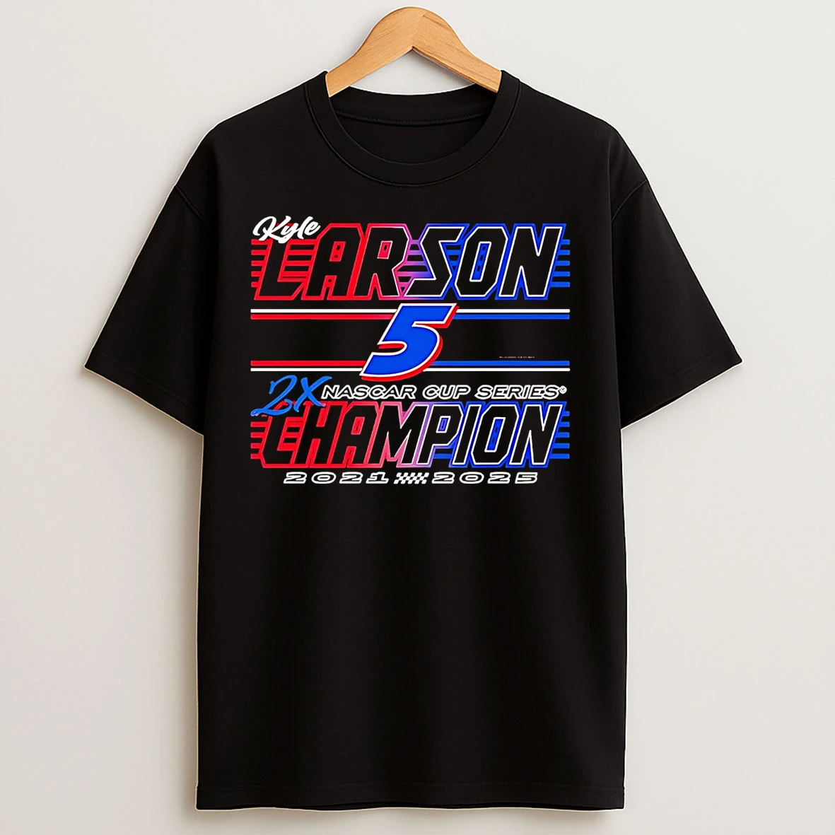 Kyle Larson 2x Nascar Cup Series Champions T Shirts