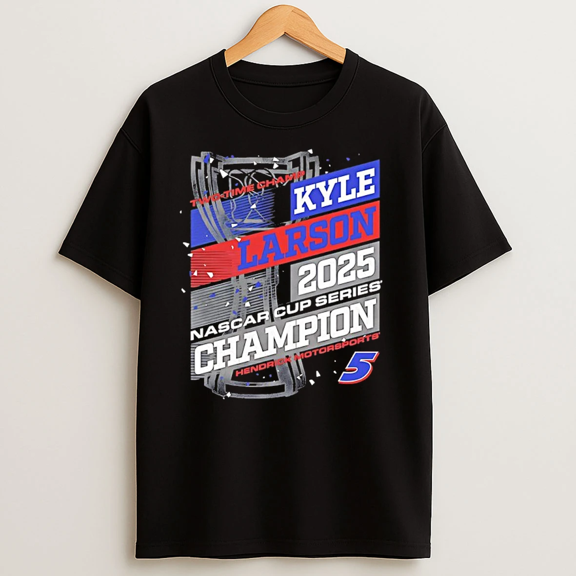 Kyle Larson H2025 Nascar Cup Series 2 Time Champion Trophies T Shirts