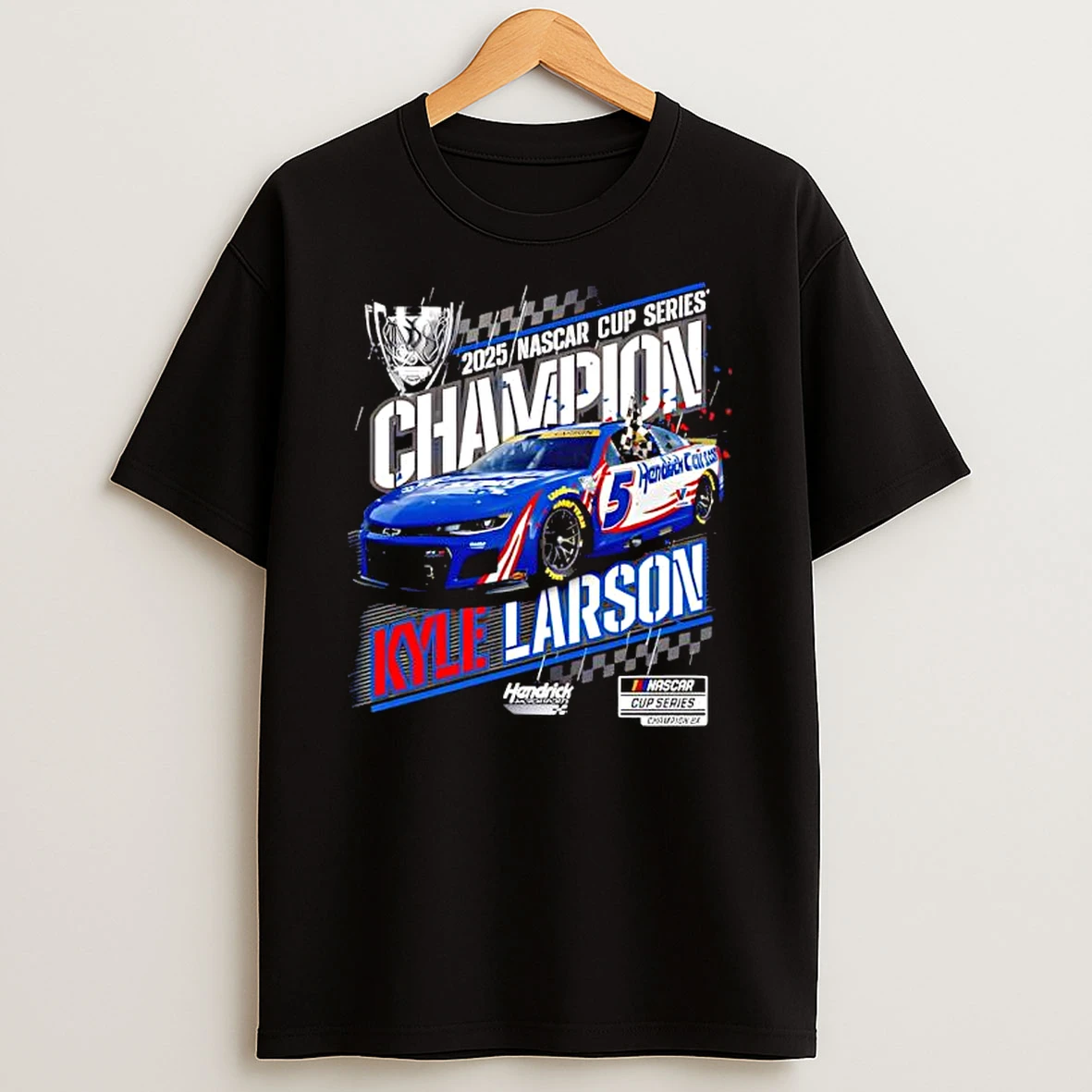 Kyle Larson Hendrick Motorsports Team Collection 2025 Nascar Cup Series Champion Shirts