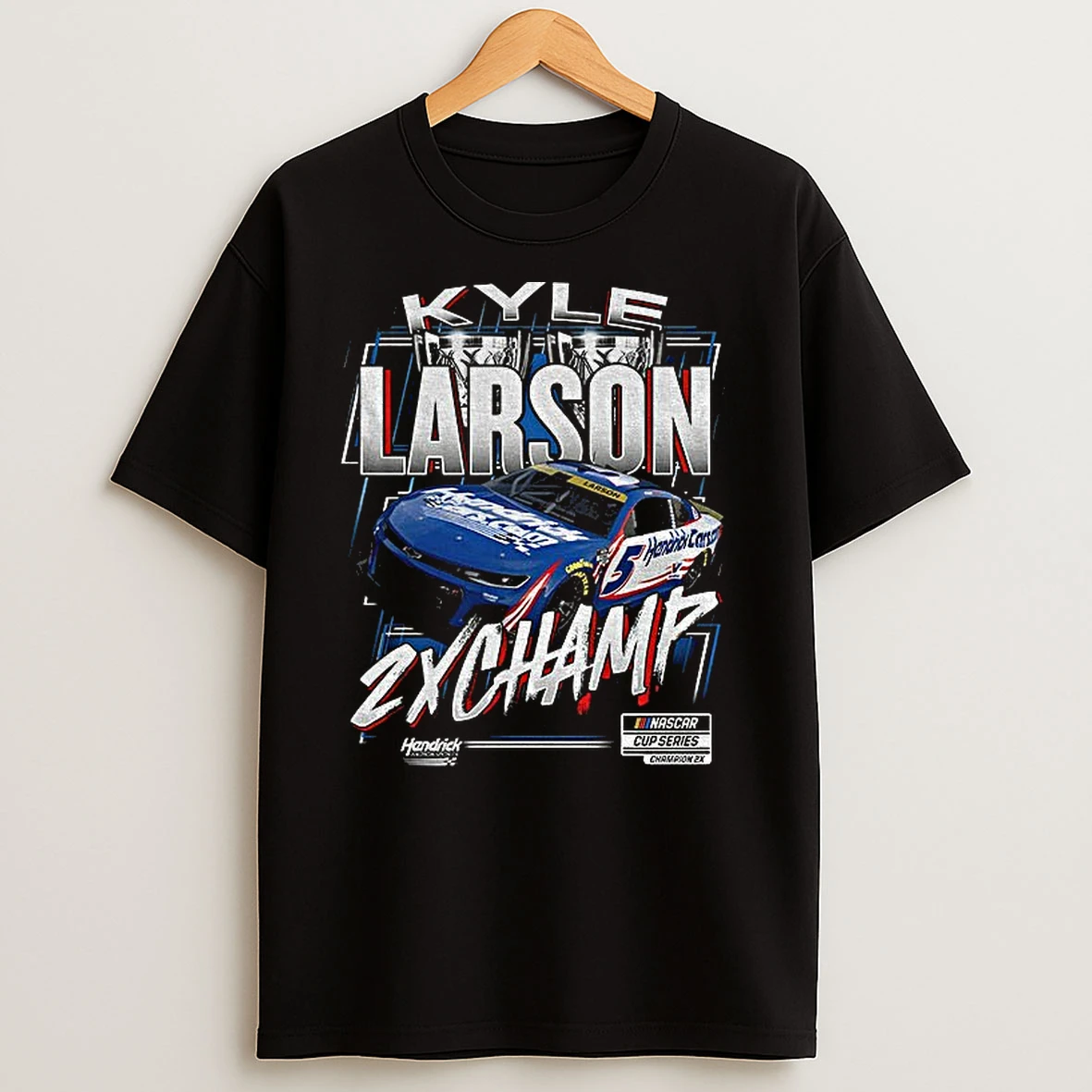 Kyle Larson Hendrick Motorsports Two Time Nascar Cup Series Champion Trophy 2025 T Shirts