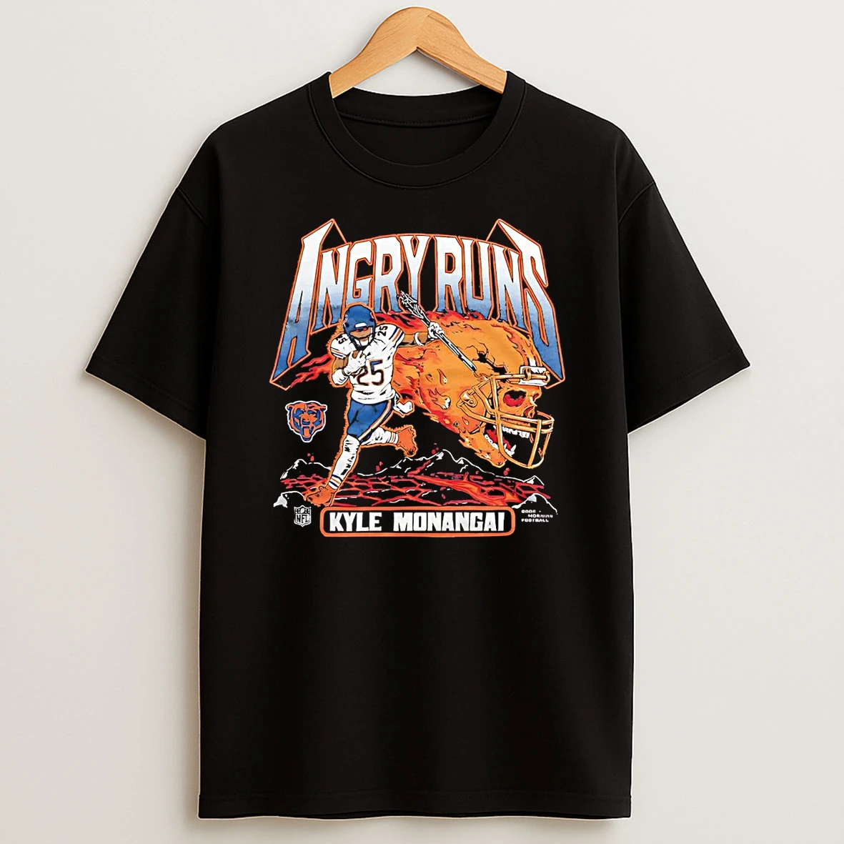 Kyle Monangai Angru Runs 2025 Chicago Bears Shirts