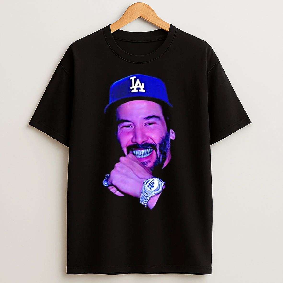 La Bust Down Keanu Reeves Diamond Graphic T Shirts