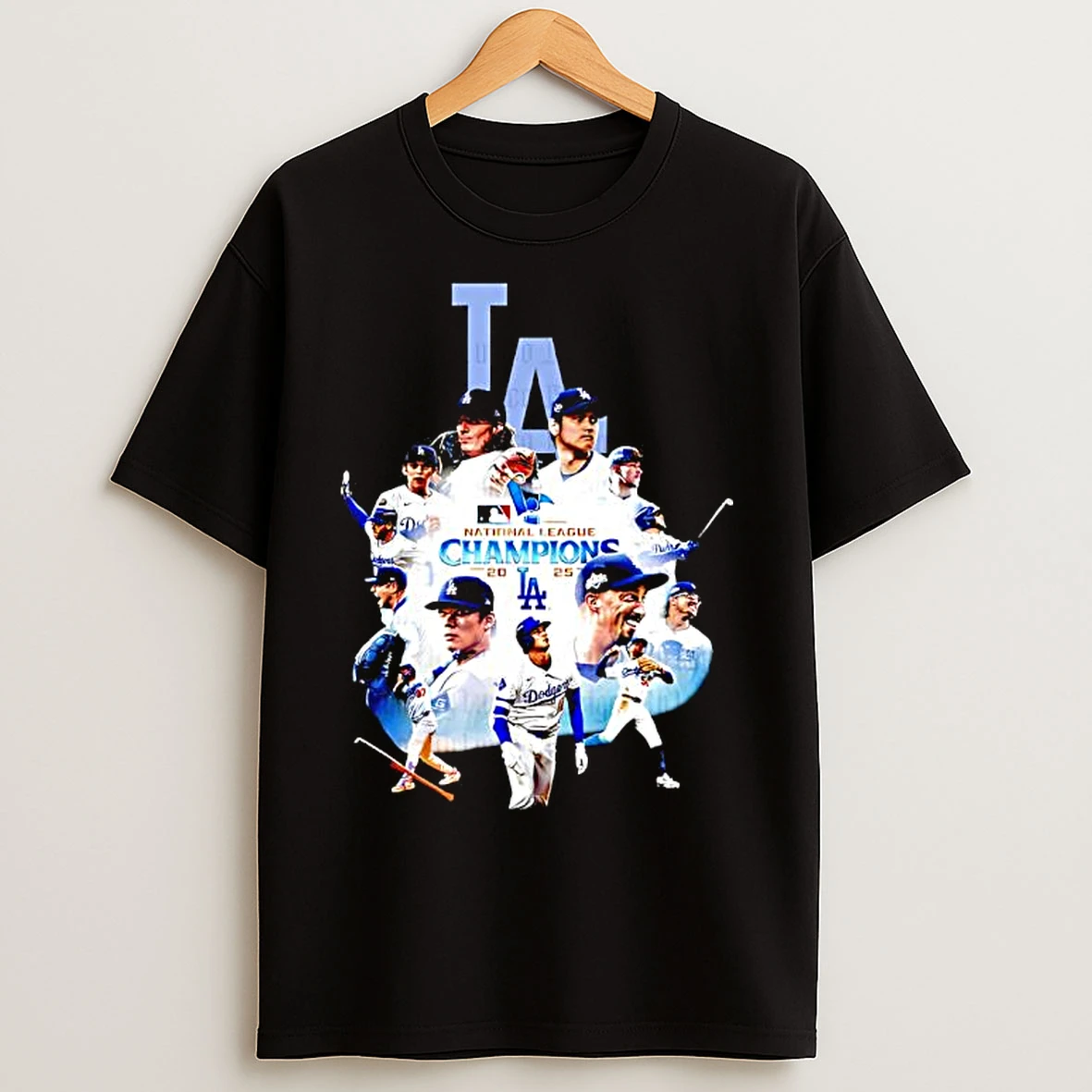 La Dodgers 2025 National League Champions All Players Graphic T Shirts