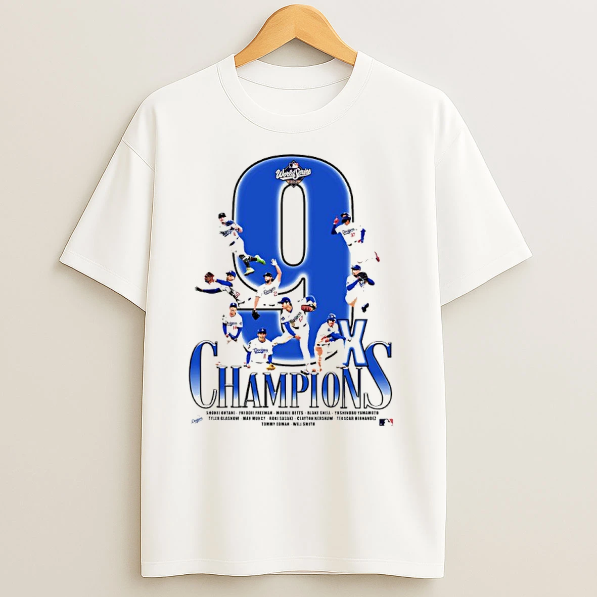 La Dodgers 2025 World Series Champions 9x Time Player Name T Shirts
