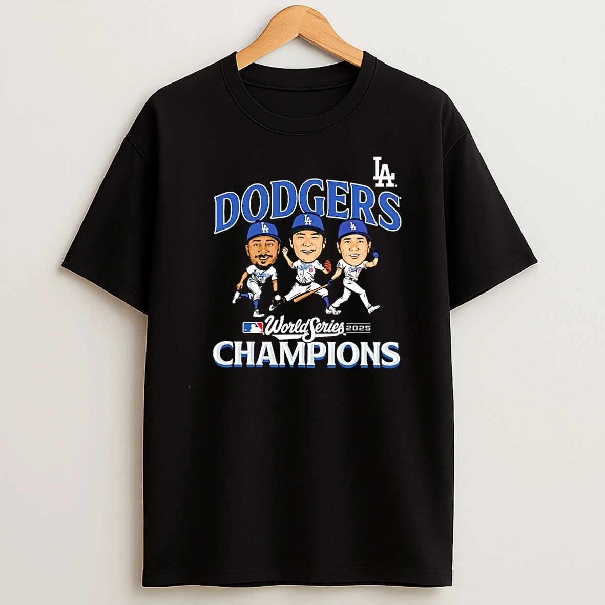 La Dodgers 2025 World Series Champions Appeal Play Caricature Christmas T Shirts