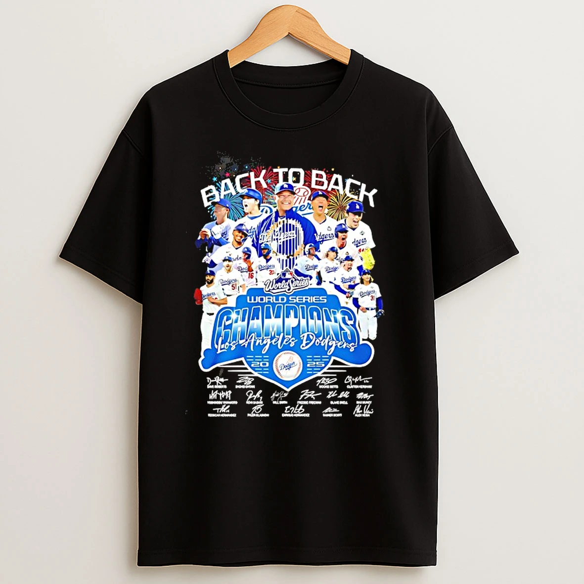 La Dodgers 2025 World Series Champions Back 2 Back Signatures T Shirts