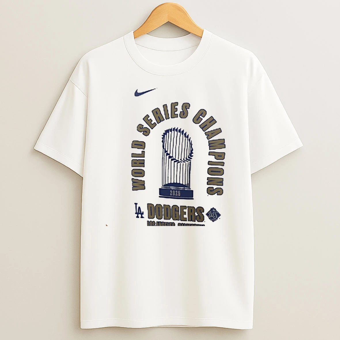 La Dodgers 2025 World Series Champions Trophy Christmas T Shirts