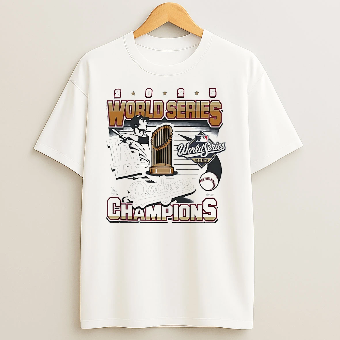 La Dodgers 2025 World Series Champions Trophy T Shirts