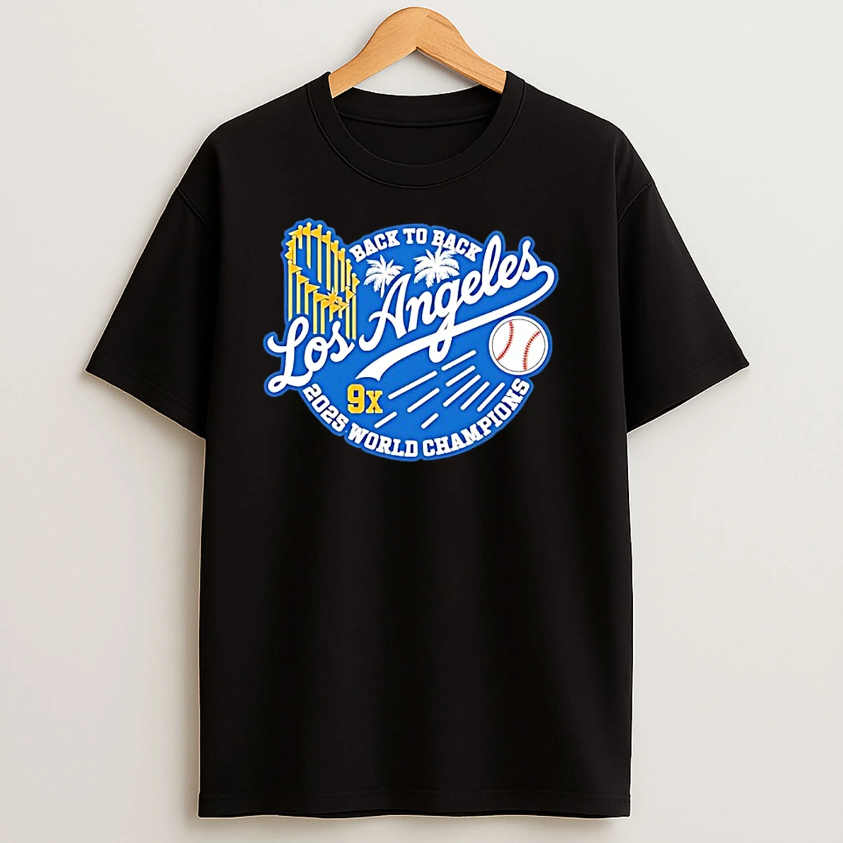 La Dodgers 9 Time 2025 World Series Champions Back To Back T Shirts