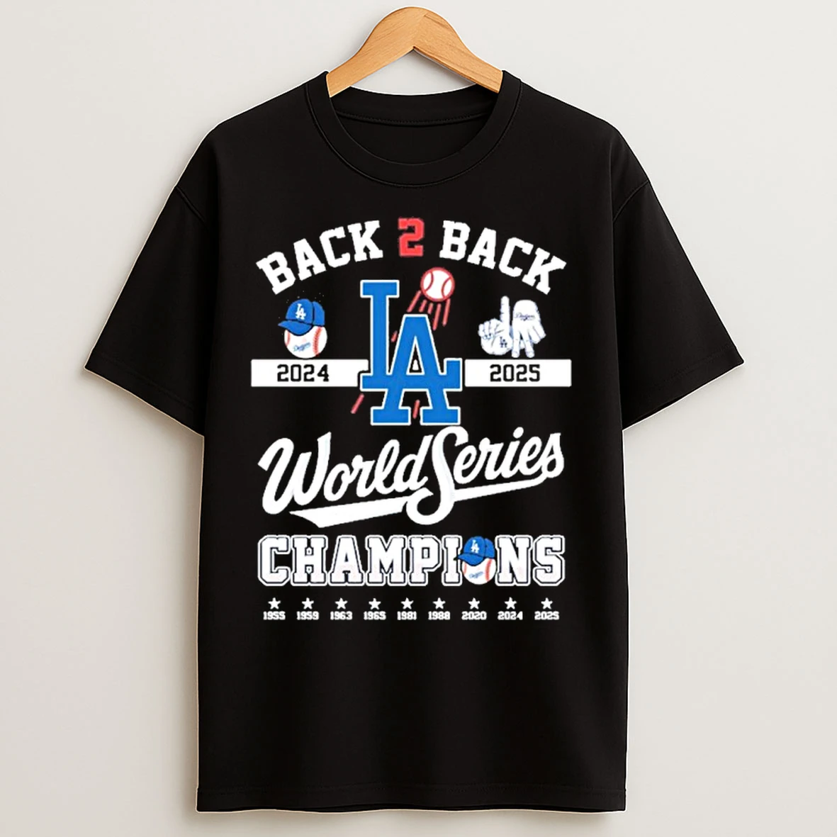 La Dodgers B2b World Champions T Shirts