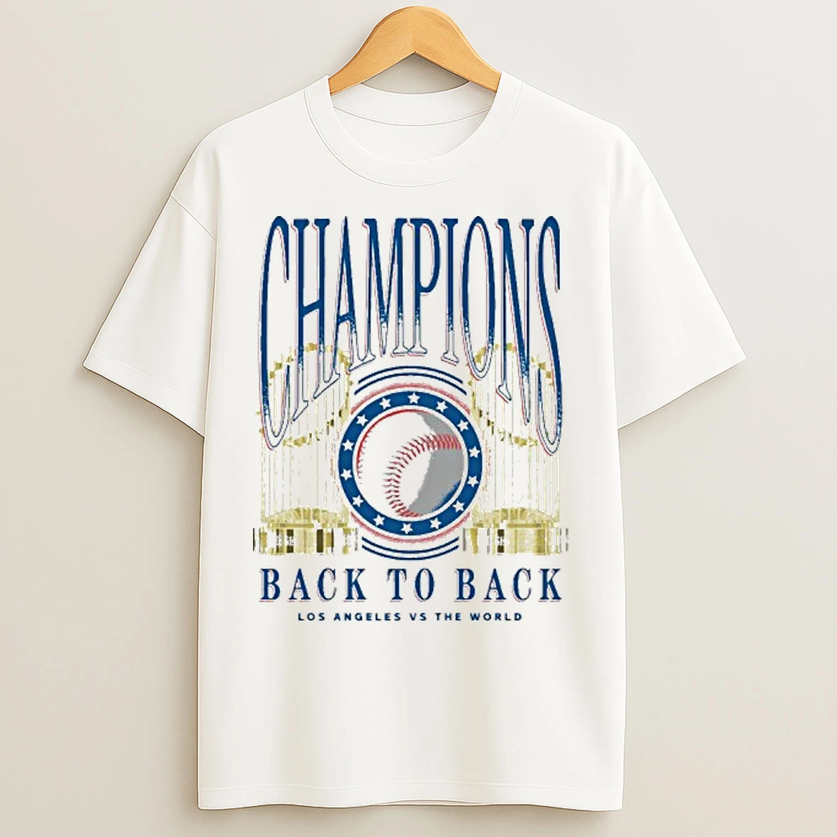 La Dodgers Back To Back Champions Trophies T Shirts