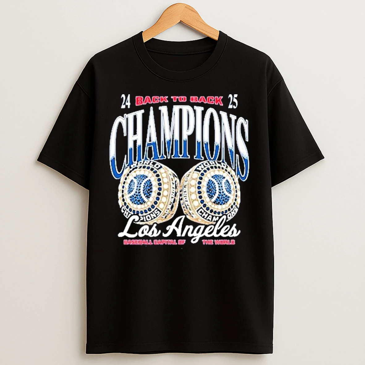 La Dodgers Back To Back Rings T Shirts